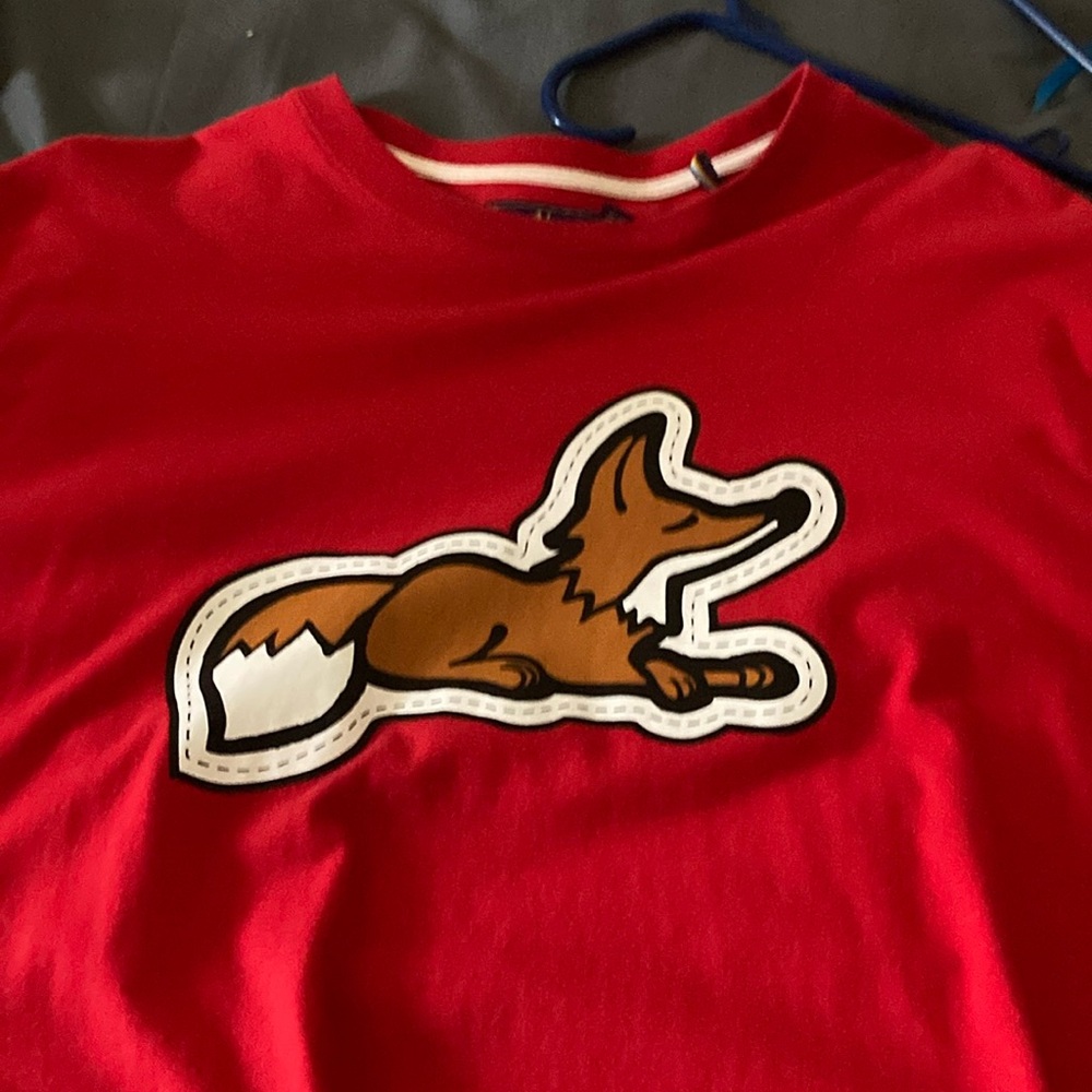 Red T-Shirt with Fox Patch
